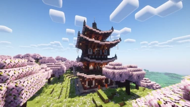 Cherry Samurai Temple